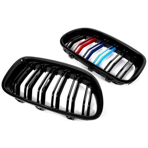 Parrilla delantera para BMW Serie 5 F10 F11 550i 535i 10-16 Color M Rejilla Negra - Imagen 13 de 15
