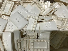 LEGO NEW-98281-WHITE-WEDGE 6 X 4 X 2/3 QUAD CURVED-10 PIECES