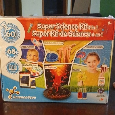 Science4you Super Science Kit 6 in 1, 60 Experiments, Educational STEM Toy, Age 
