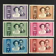 LUXEMBOURG 1953 - TIMBRES NEUFS*  YT 465 à 470/ Mi 505 à 510 -  Mariage princier