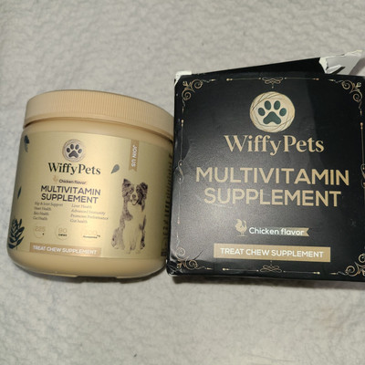 Wiffy Pets Chicken Flavor 11-in-1 Dog Multivitamin Chew for Sm, Med & Large Dog