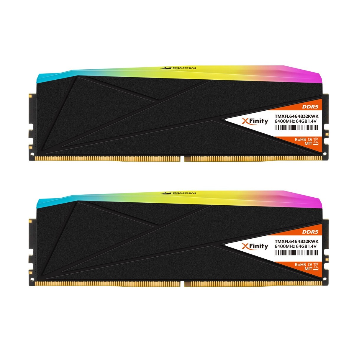 v-color Manta XFinity RGB DDR5 128GB 2x64GB 6400 CL32 EXPO/XMP