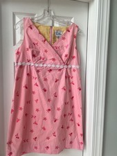Lilly Pulitzer pink with yellow lining shift dress, 10