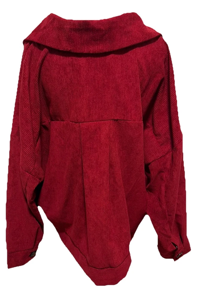 NWT LulaRoe Berlin Relaxed Fit Red Ribbed Long Sleeve Jacket Size 2XL (20-22) - Image 4 of 4