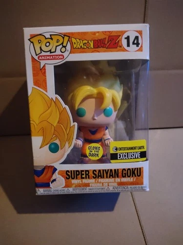 Funko Pop 14 Glow Super Saiyan Goku Dragon Ball Z Entertainment Earth Exclusive