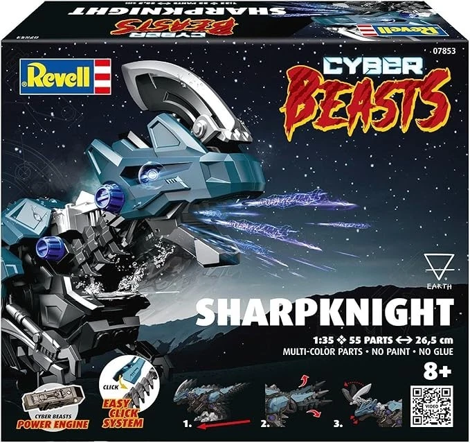 REVELL - CYBER BEASTS - SHARPKNIGHT - 1:35 55 PARTS 26,5 CM NUOVO - Immagine 4 di 4
