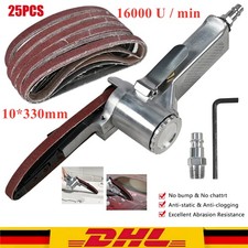 10 Mm Druckluft-Bandschleifer Finger-Power-Feile Mit 25-teiligem Schleifband DE
