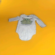 STAR WARS BABY GROGU 1 PIECE SNAPTEE AGE 3/6MONTHS WORN 2 TIMES