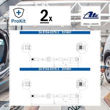 2x ORIGINAL® Ate Bremsschlauch Vorne für Abarth 500 / 595 / 695 500C / 595C