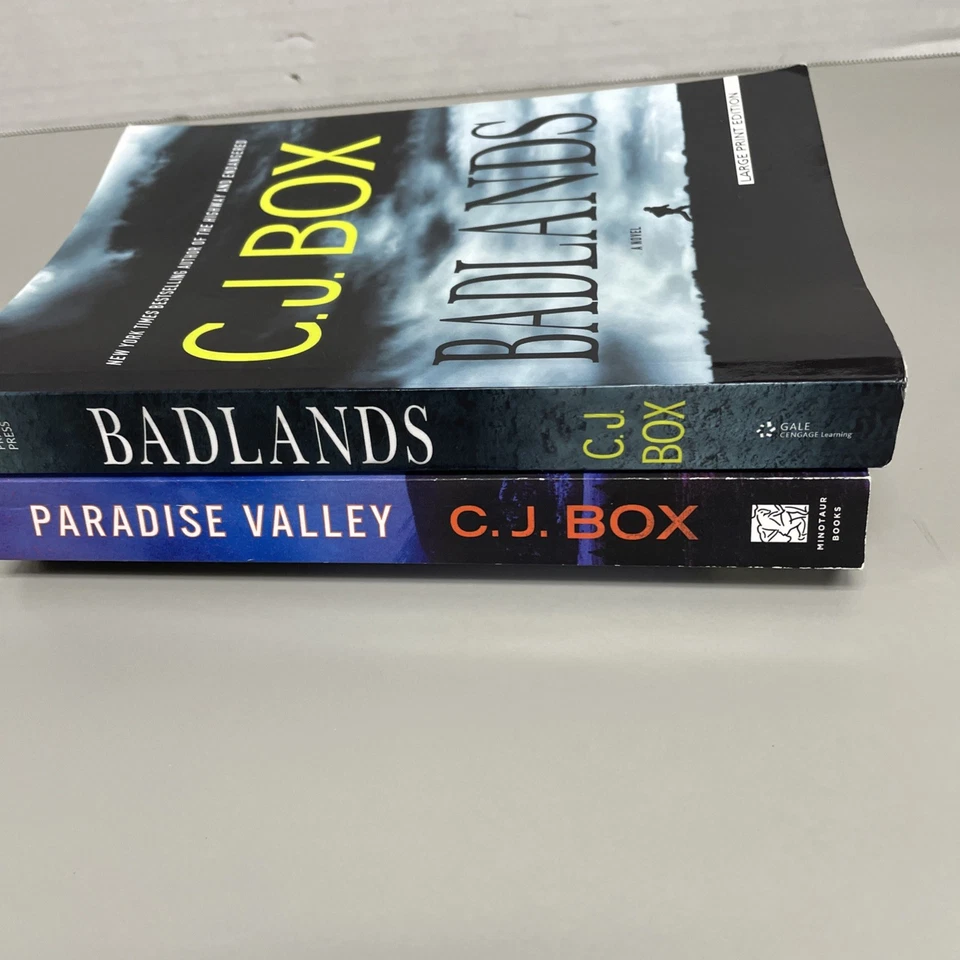 C.J. Box Lot of 2 Badlands (Large Print) and Paradise Valley Trade Paperbacks - Image 3 of 4
