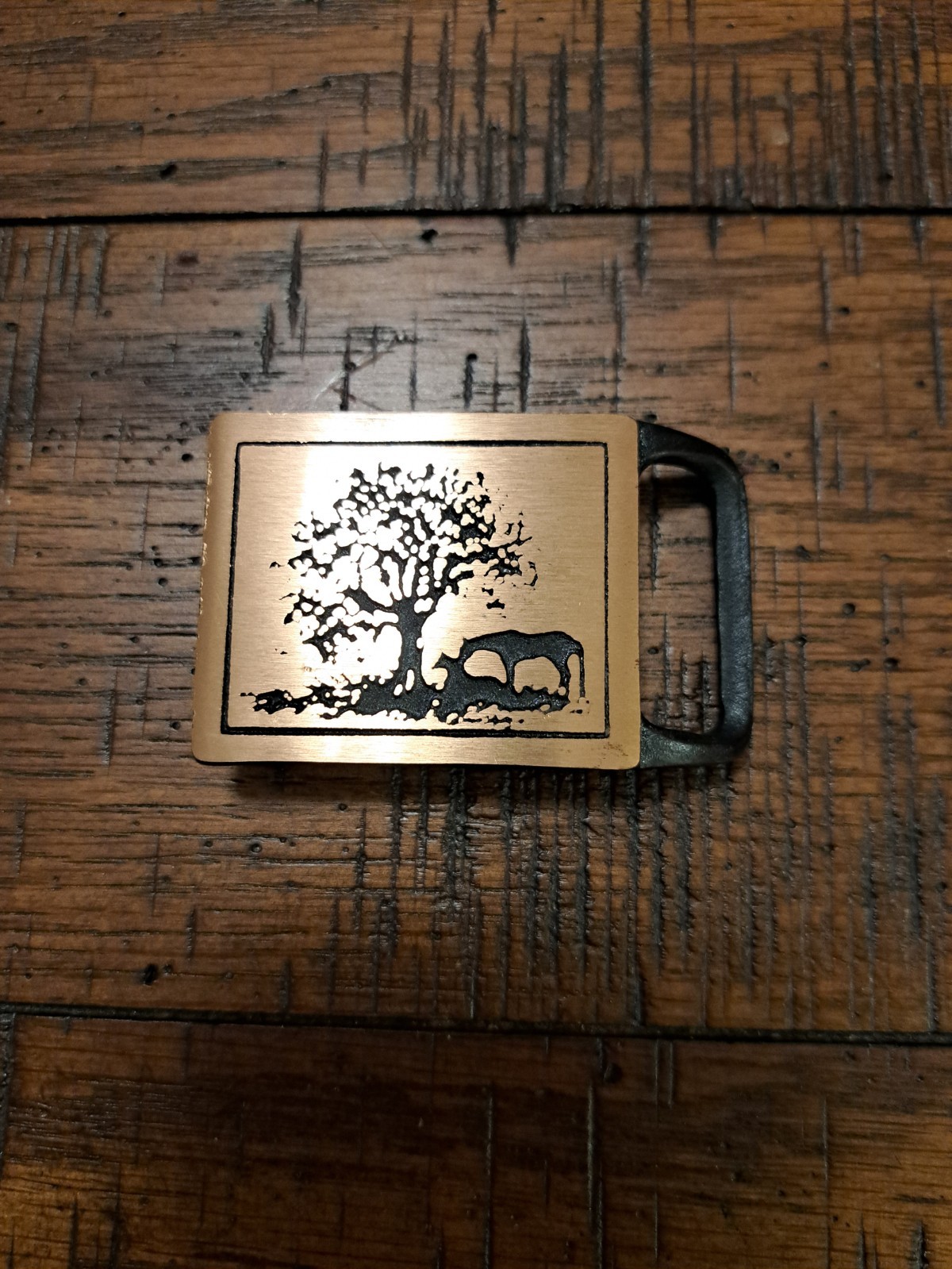 Tech Ether Guild Two Horses Solid Brass Vintage B… - image 1