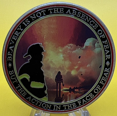 * Firefighter Challenge Coin Thank You Firemen For Your Service Also Isaiah 43:2