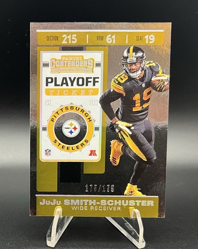 2019 Contenders Playoff Ticket Parallel /175 JuJu Smith-Schuster Steelers Chiefs - Picture 2 of 4