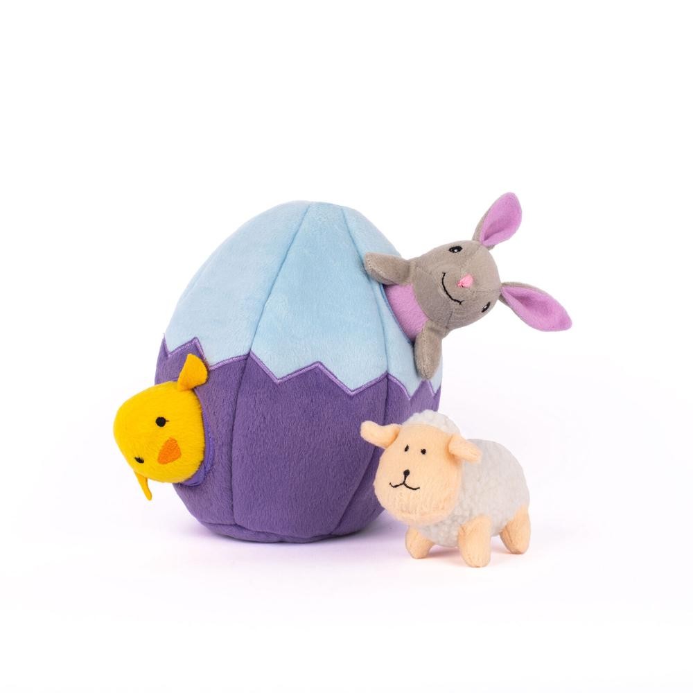 Zippy Paws Easter Egg and Friends Interactive Burrow Plush D