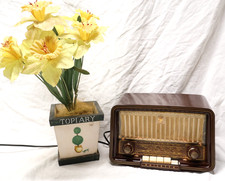 Vintage - Kleines Röhrenradio - Philips Philetta von 1959 - Braun - Überholt