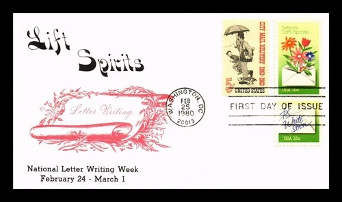 US COVER KMC VENTURE FIRST DAY OF ISSUE COMBINATION LETTERS LIFT SPIRITS