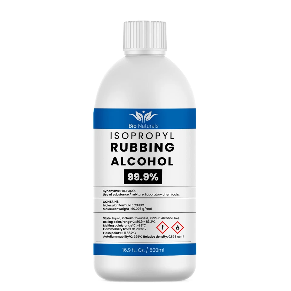 BIONATURALS Isopropyl Rubbing Alcohol 99.9% Lab/Grade Pharmaceutical/Isopropanol Antiseptics