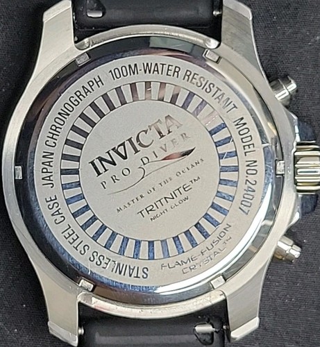 Invicta Pro Diver 48mm Chrono Green Dial Quartz Watch 24007 New Battery Box VGC - Imagen 18 de 24