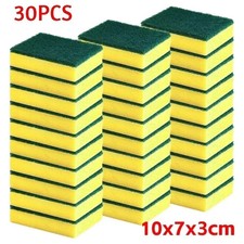 30 Pack Kitchen Cleaning Sponges Scourers Washing Up Non-Scratch for Dish Pad