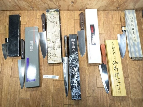 Damaged Lot of Japanese Chef's Kitchen Knives hocho set from Japan KH184
