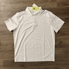 NWT All in Motion Men's White Textured Polo Shirt Size XL Fast Shipping       