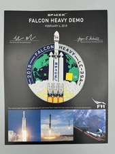 SpaceX Flown Thread Falcon Heavy Demo Employee Numbered Patch Facsimile Sig