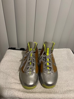 Nike Mens Air Nax Hyperize Silver Neon Green Basketball Sneakers Sz 10 395721009