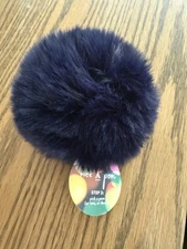 NWT ANTHROPOLOGIE Pick A Pom Hat Accessory Fluffy Navy Dark Blue