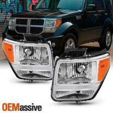 Fit 2007 2008 2009 2010 2011 Dodge Nitro Headlights Headlamps Left & Right Side