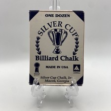Silver Cup Billiard Chalk One Dozen - Red - New