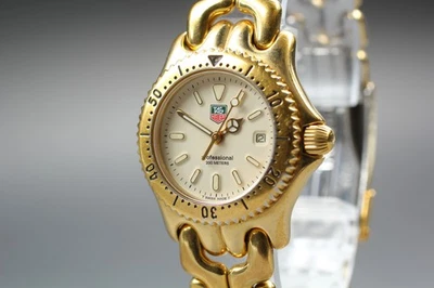 [Near MINT] TAG HEUER S/el S94.015 27mm Gold Date Quartz Ladies Watch From JAPAN - Image 1 of 4