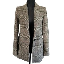 The Drop Plaid Tailored Longline Blazer Coat