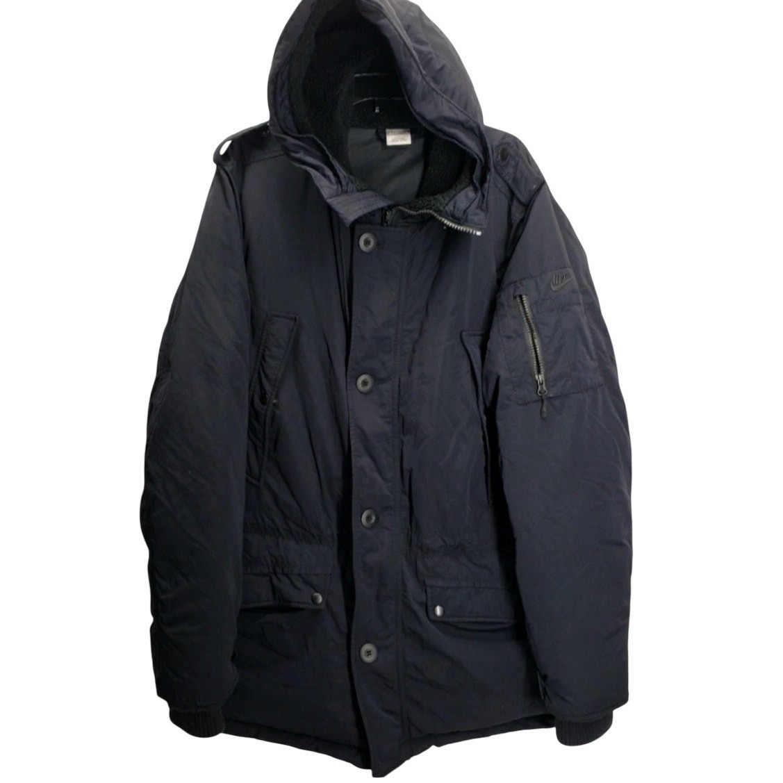 SACAI X NIKE NIKE parka uomo con cappuccio imbottito puffer spesso giacca cappuccio grande e alto taglia XXL