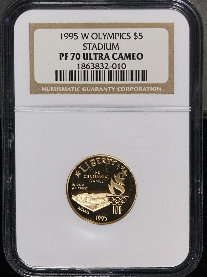 1995-W Atlanta Olympic: Stadium Commemorative Gold $5 NGC PF70 Ultra Cameo - Image 3 of 4
