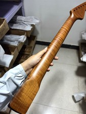 AAA Reverse head 22fret Roasted flame maple electric guitar neck part rosewood