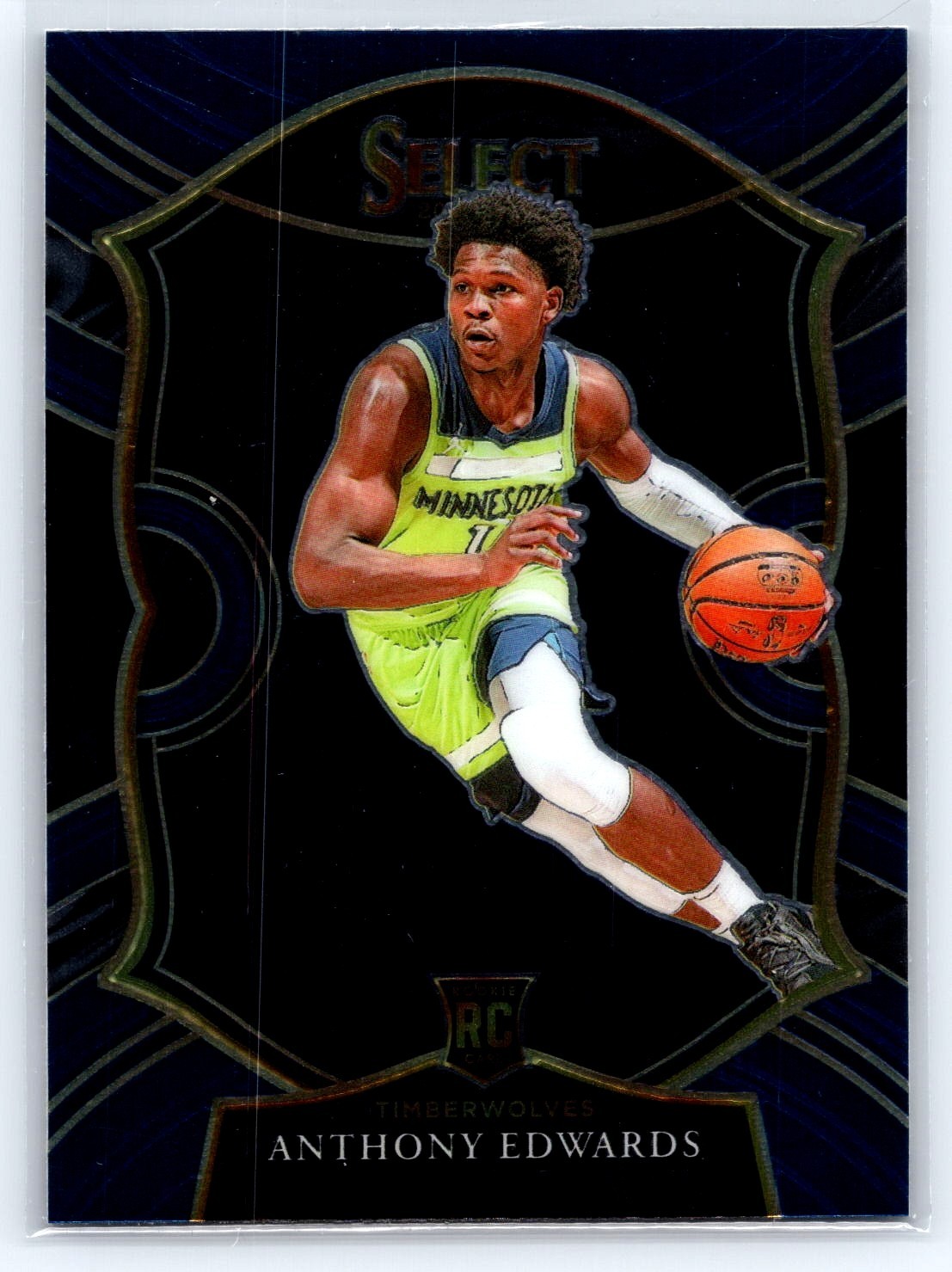 2020-21 Select Anthony Edwards RC Blue Rookie Concourse #61 Timberwolves