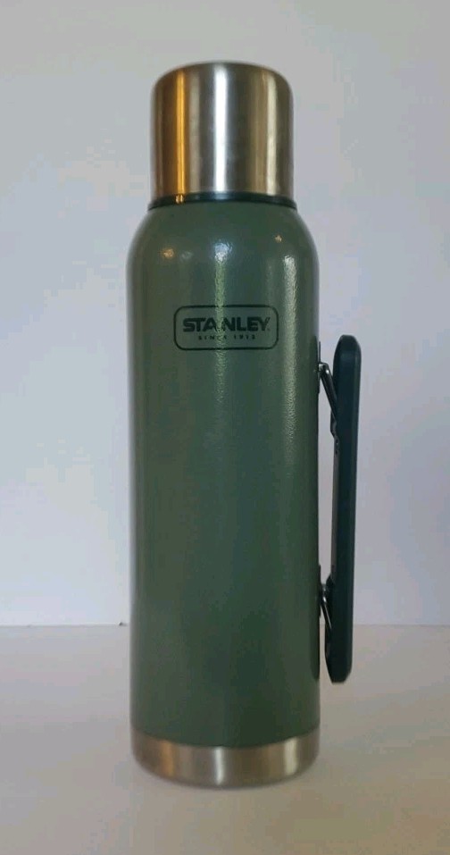 Vintage Stanley Thermos Handle Qt Liter Green Vacuum