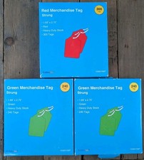 Brothersbox Merchandise Tags Green  Red - Lot of 3 Boxes - Incomplete