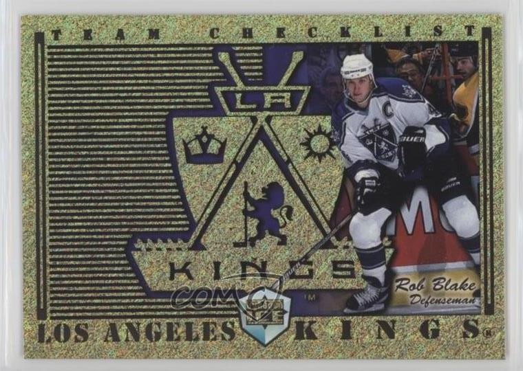 1998-99 Pacific Dynagon Ice Team Checklists Rob Blake #12 HOF 1o3