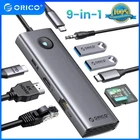 ORICO Laptop Docking Station, 9-in-1 USB C Hub with HDMI 4K For Macbook Pro/Air