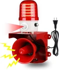 Motion Sensor Alarm with Human Detection,120dB Adjustable Siren & LED Strobe