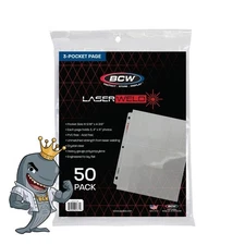 BCW LaserWeld 3-Pocket 4x6 Pages 50ct Pack FREE SHIP