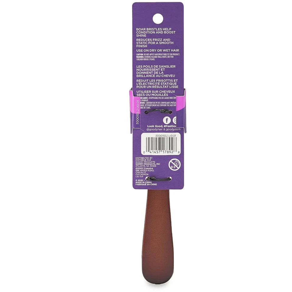 Goody Smooth and Sleek Wood Styling Brush with Natural Boar Bristles - Image 2 of 4