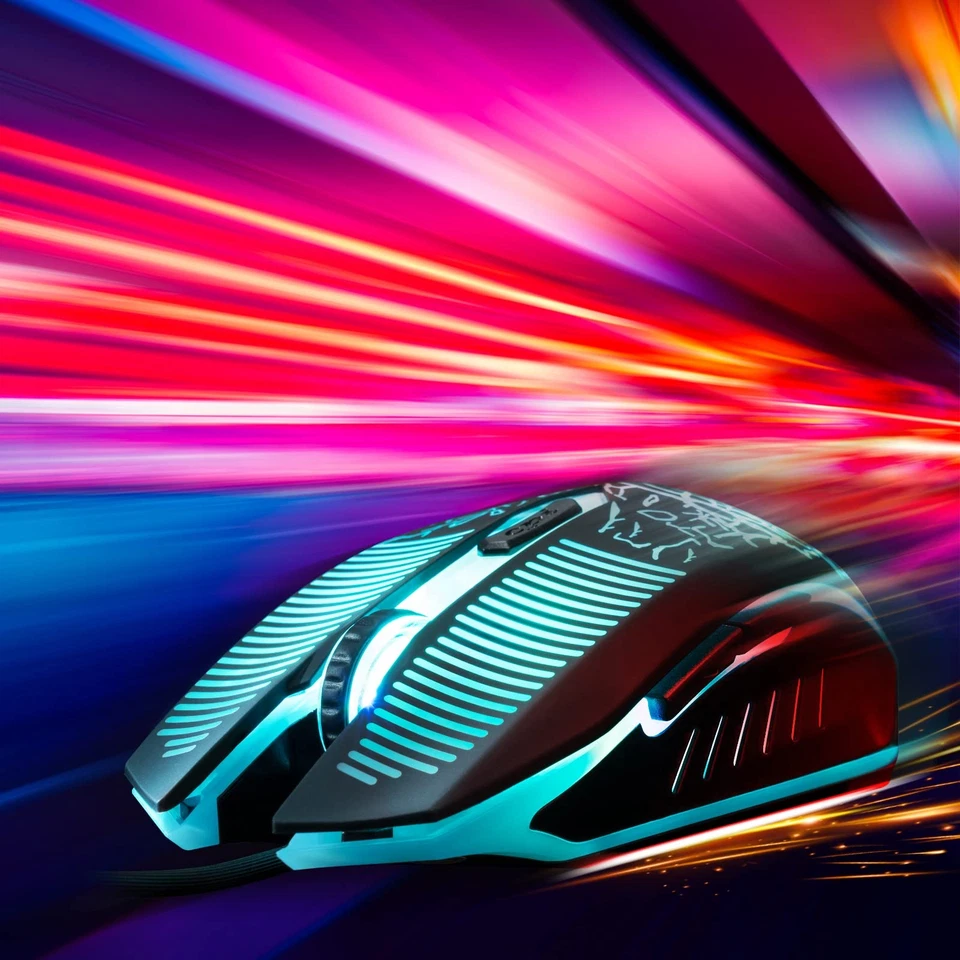 Keyboard and Mouse Gaming LED Wired Combo with Emitting Character Keyboard 48... - Image 2 of 4