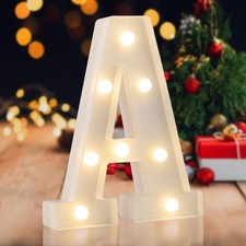 LED Marquee Letters A-Z Numbers 0-9 Light Up Signs Battery Powered Party Decor