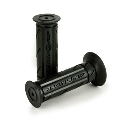 Black POSH Racing Grips for Honda Ruckus Closed Type with Bonus Stickers