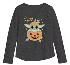The Mandalorian Grogu /Baby Yoda Pumpkin Halloween Shirt Child Size 5 Star Wars