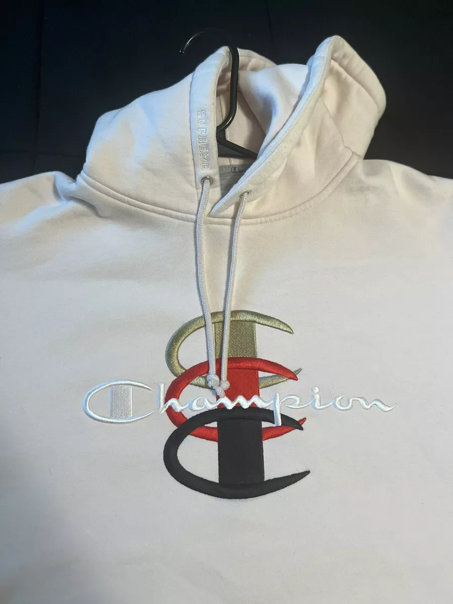 Supreme Champion Hoodie Stacked C Pink FW17 XL eBay