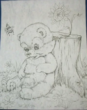 * ARTEX 4085 C HONEY BEAR JAR   Picture to paint (tri chem)
