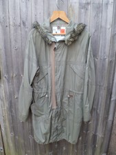 Original ‘pepe Jeans London’ Khaki Green Full Length Parka Coat/jacket 49” Chest